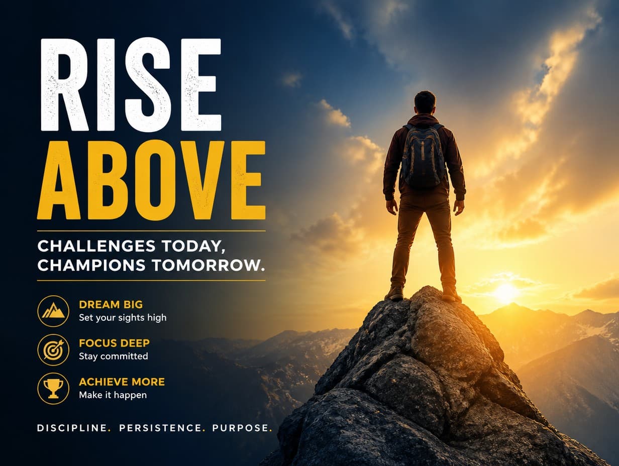 Motivational Poster graphic made with Graphic Generator