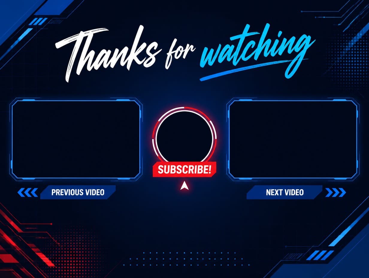 YouTube End Screen graphic made with Graphic Generator