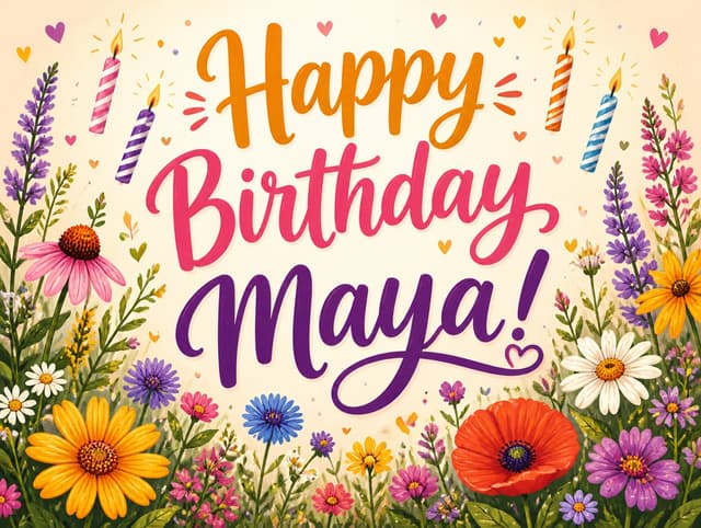 AI-generated birthday graphic example