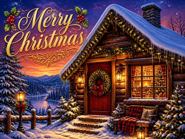 AI-generated christmas graphic example