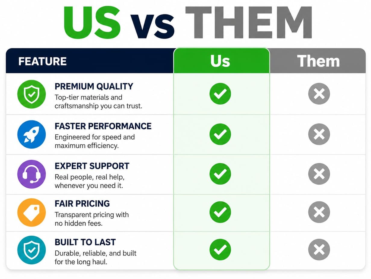 Comparison Chart graphic made with Graphic Generator