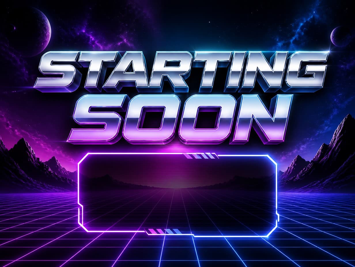 Starting Soon Screen graphic made with Graphic Generator