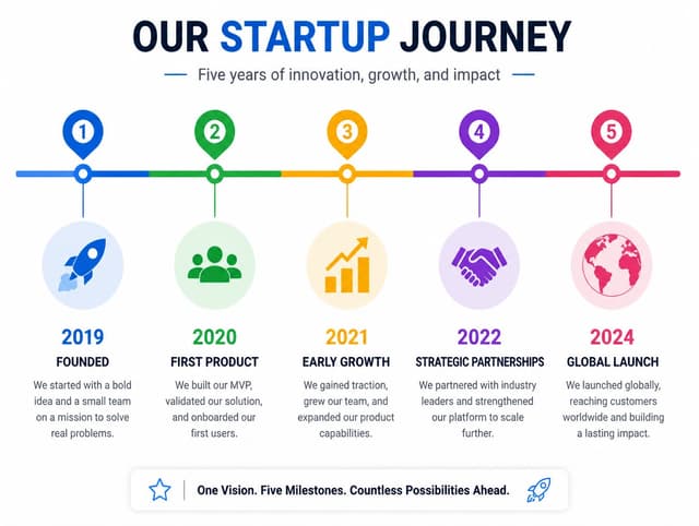 AI-generated timeline infographic example