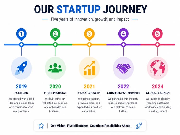 AI-generated timeline infographic
